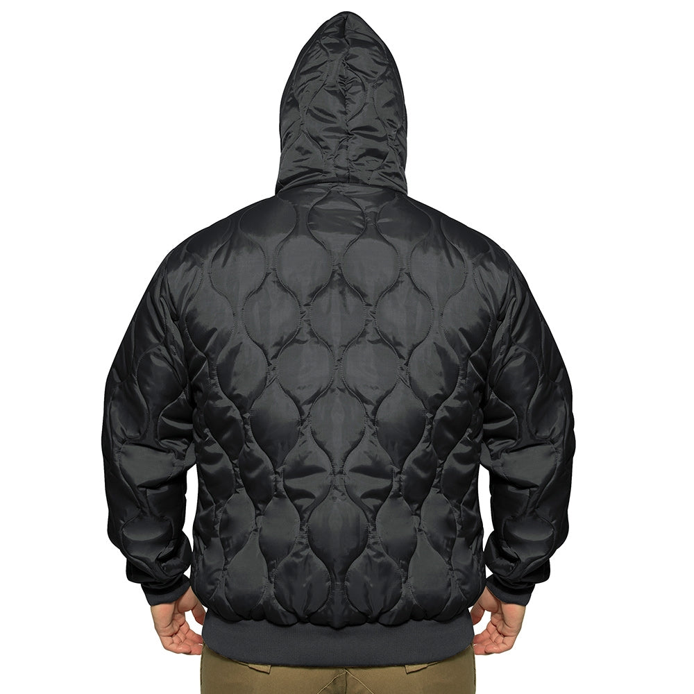 Rothco Black Quilted Woobie Hooded Sweatshirt - 10490