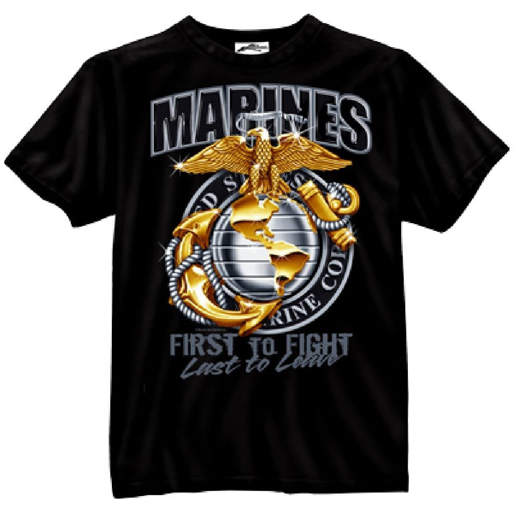 Rothco Black Marines T-Shirt 80280