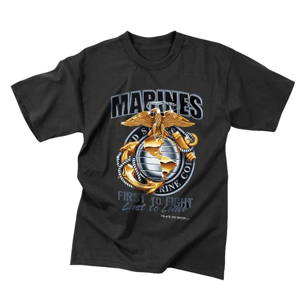Rothco Black Marines T-Shirt 80280