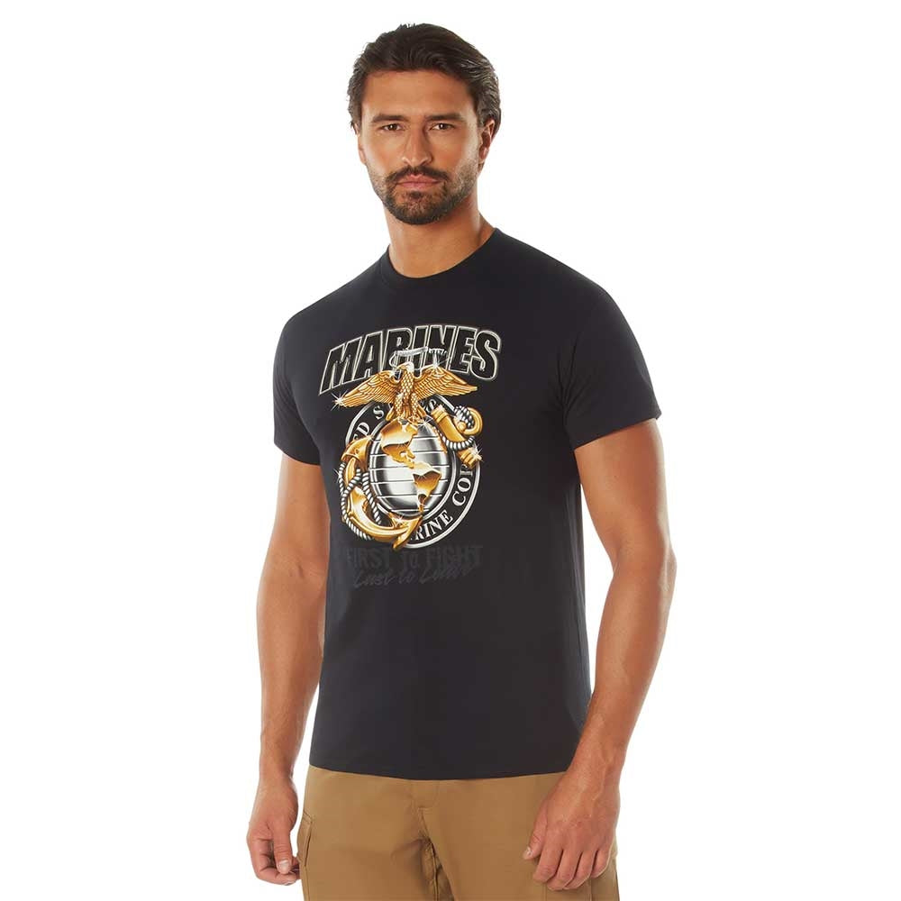Rothco Black Marines T-Shirt 80280