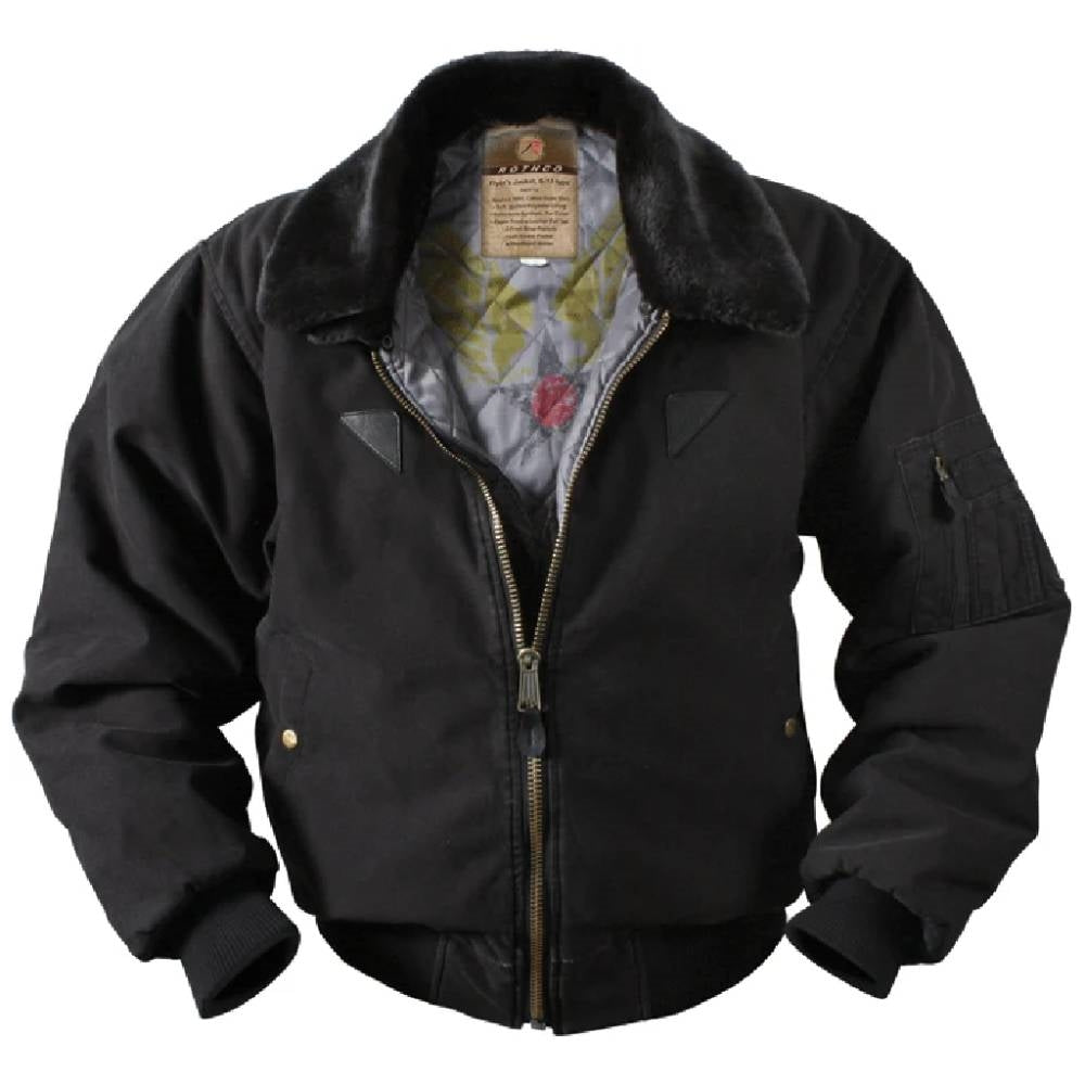 Rothco Black Vintage B-15A Bomber Jacket 8640