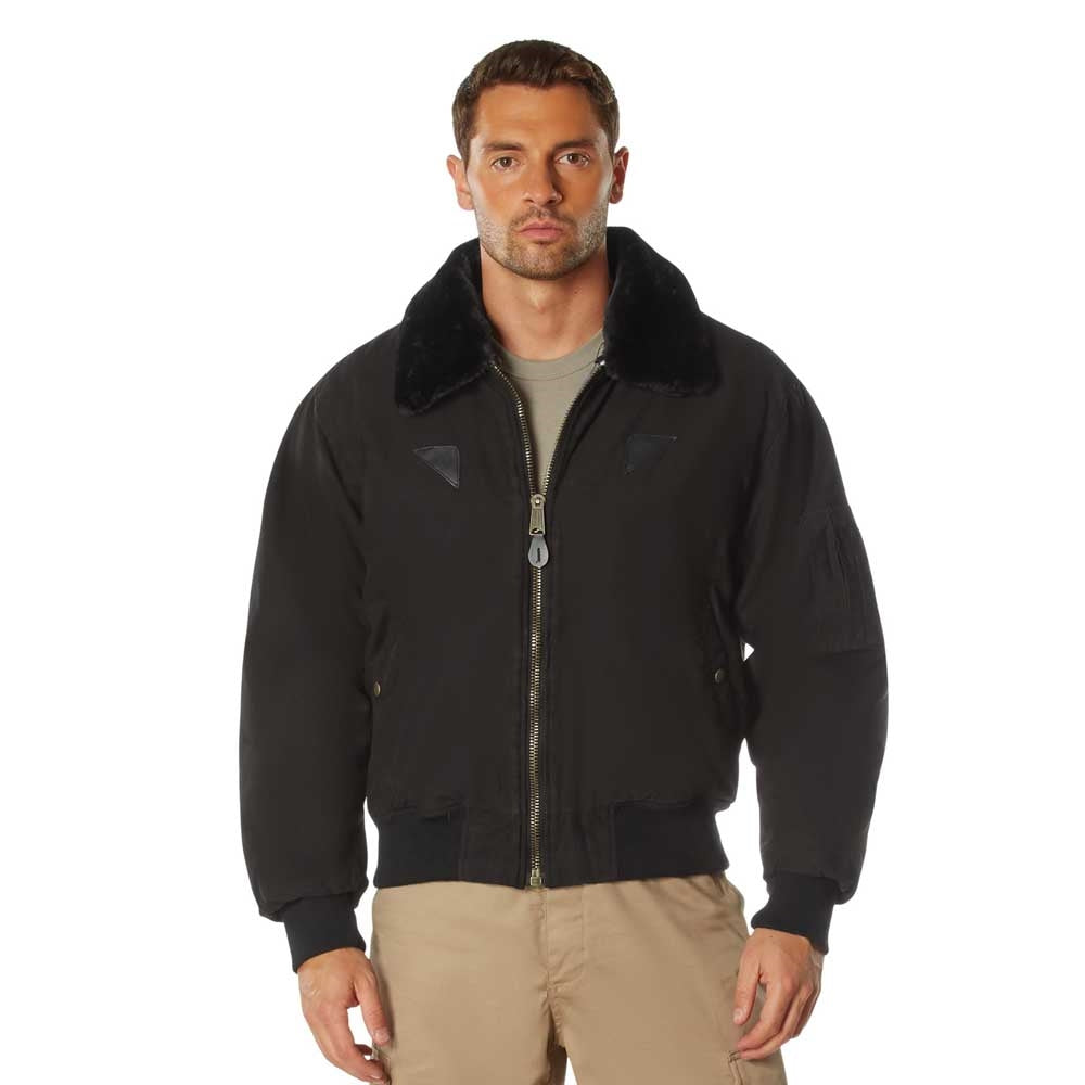Rothco Black Vintage B-15A Bomber Jacket 8640