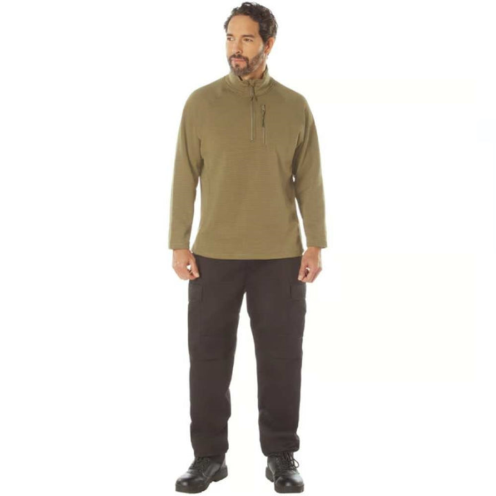 Rothco Coyote Brown Grid Fleece Pullover 13135