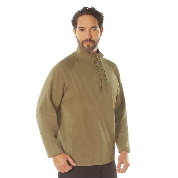 Rothco Coyote Brown Grid Fleece Pullover 13135