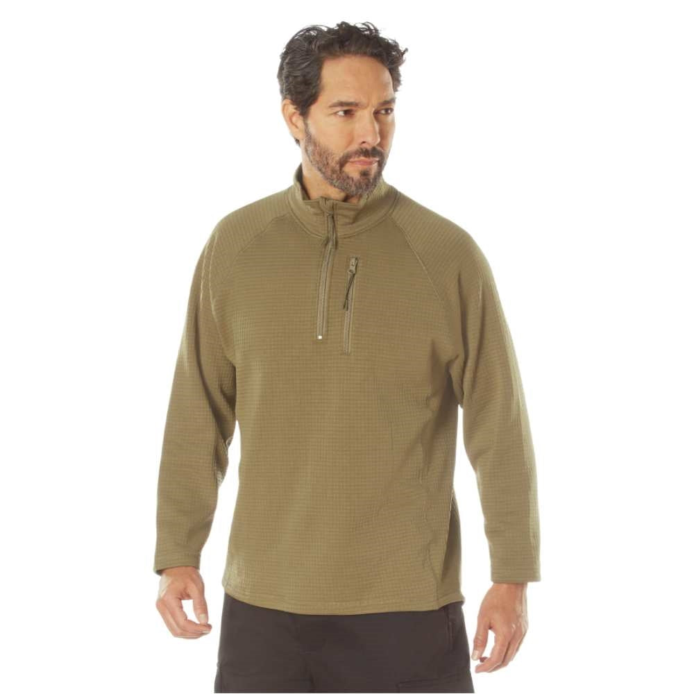 Rothco Coyote Brown Grid Fleece Pullover 13135