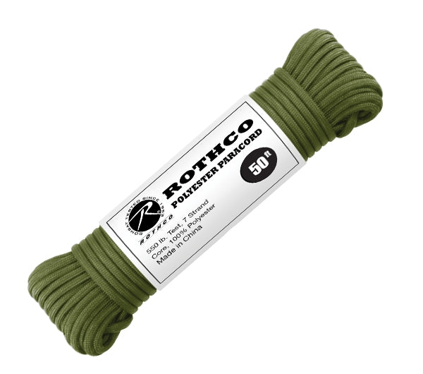 Rothco Olive Drab 50 Foot Polyester Paracord - 30700