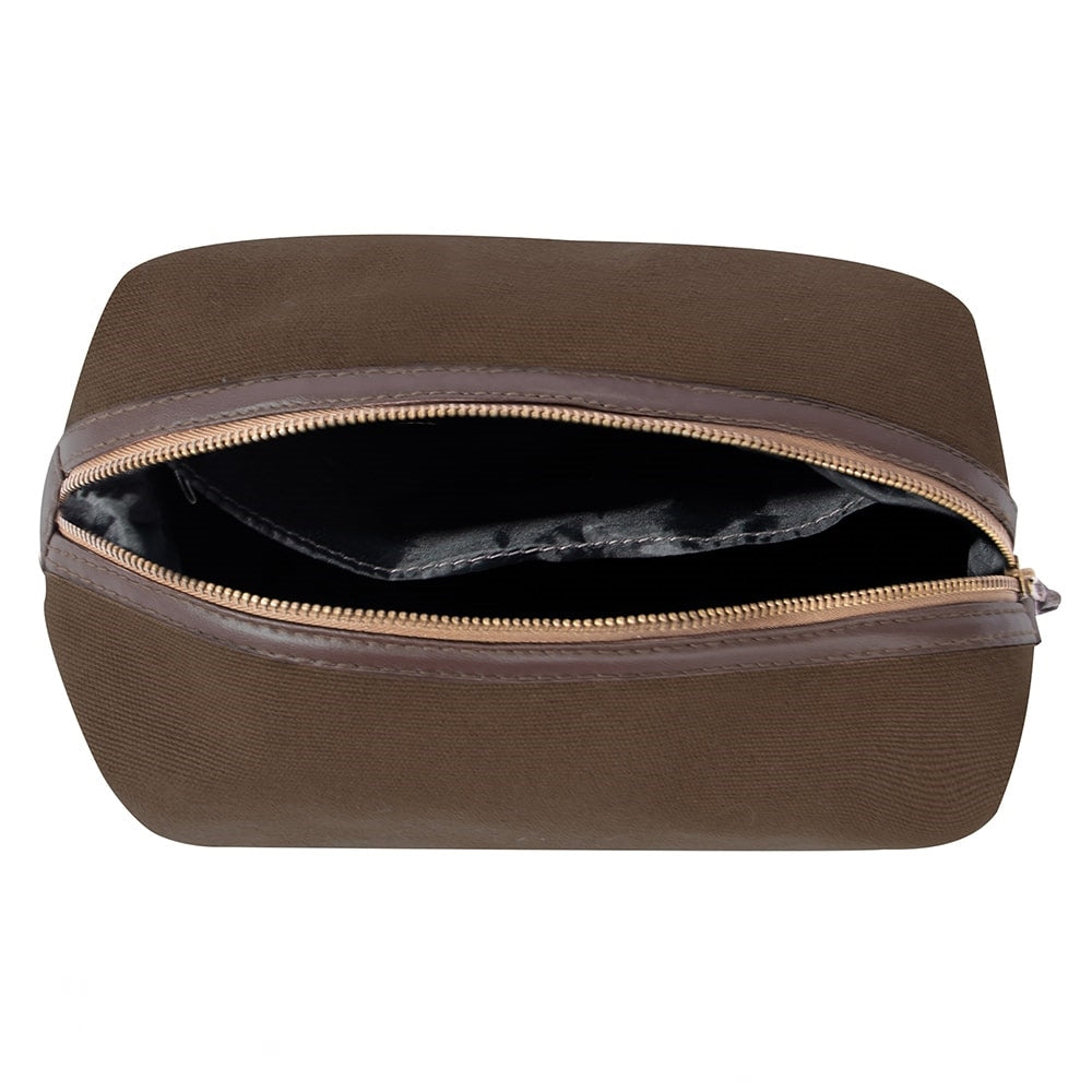Rothco Earth Brown Canvas And Leather Travel Kit - 91261