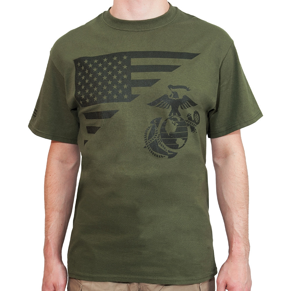 Rothco Marines Flag Showcases T-shirt - 54290