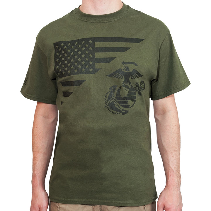 Rothco Marines Flag Showcases T-shirt - 54290