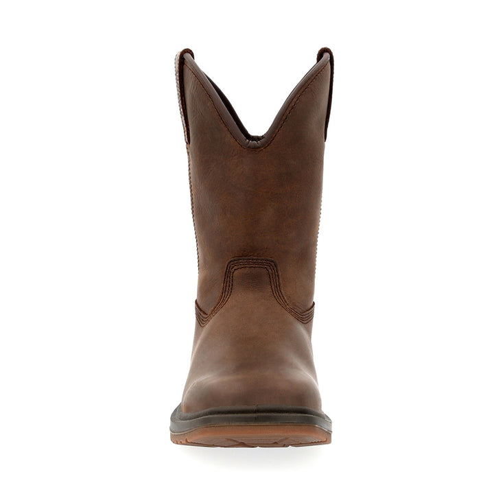 Rocky Worksmart Square Toe Unlined Pull On Slip Resistant Western Work Boot RKW0346