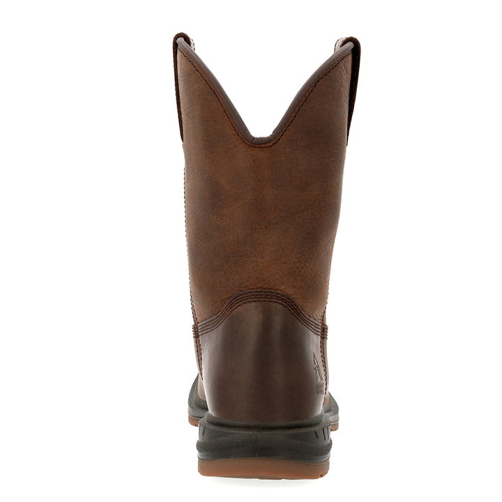 Rocky Worksmart Square Toe Unlined Pull On Slip Resistant Western Work Boot RKW0346