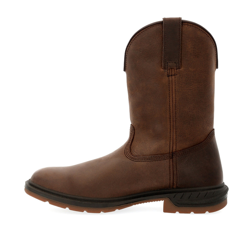 Rocky Worksmart Square Toe Unlined Pull On Slip Resistant Western Work Boot RKW0346