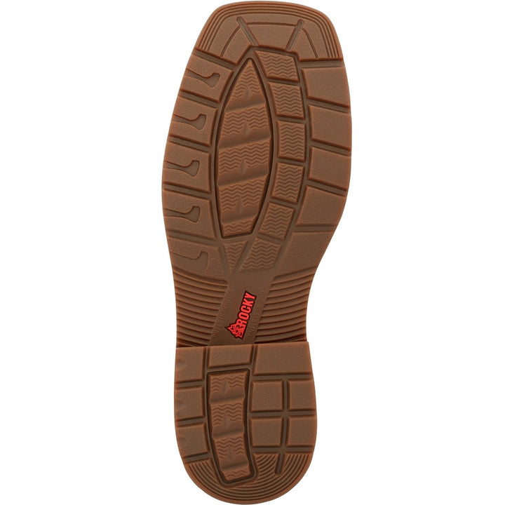 Rocky Worksmart Square Toe Unlined Pull On Slip Resistant Western Work Boot RKW0346