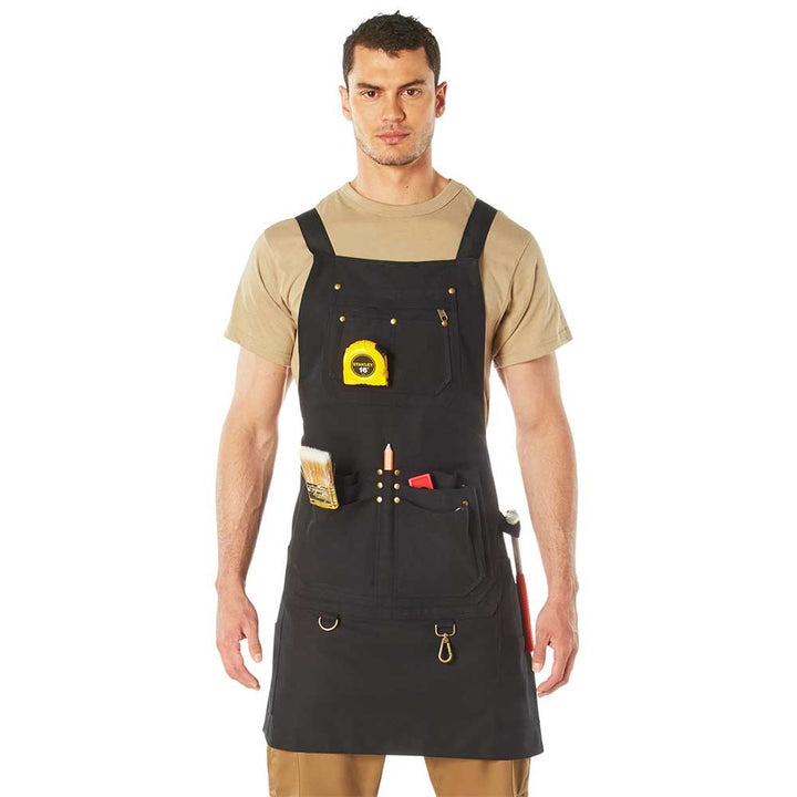 Rothco Black Canvas Full Work Apron 42028