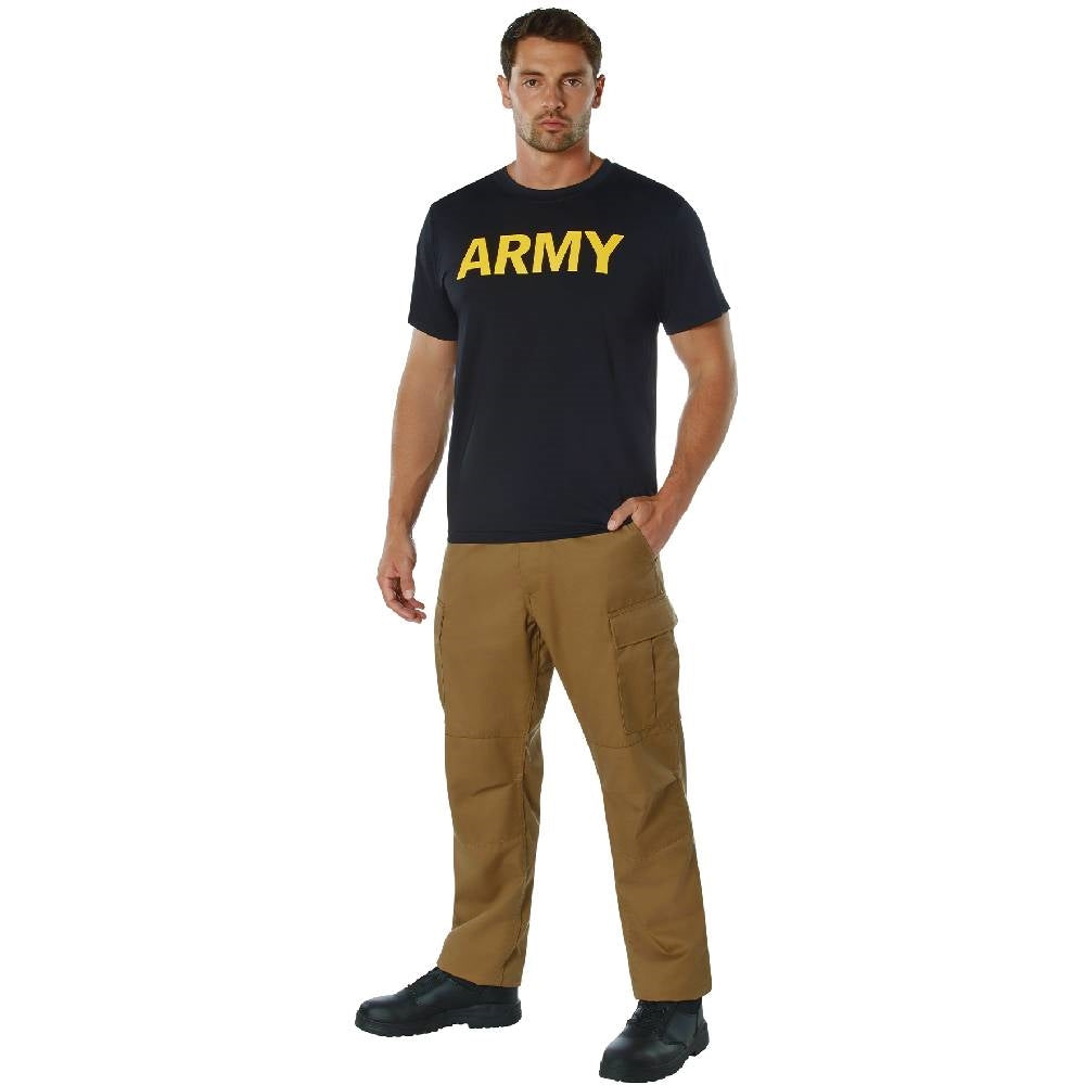 Rothco Black Army PT T-Shirt 60363