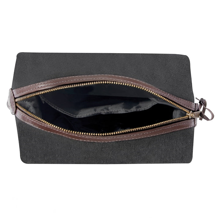 Rothco Charcoal Grey Canvas And Leather Travel Kit - 91262