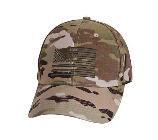 Rothco MultiCam Low Profile Cap With US Flag 99881