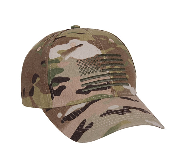 Rothco MultiCam Low Profile Cap With US Flag 99881