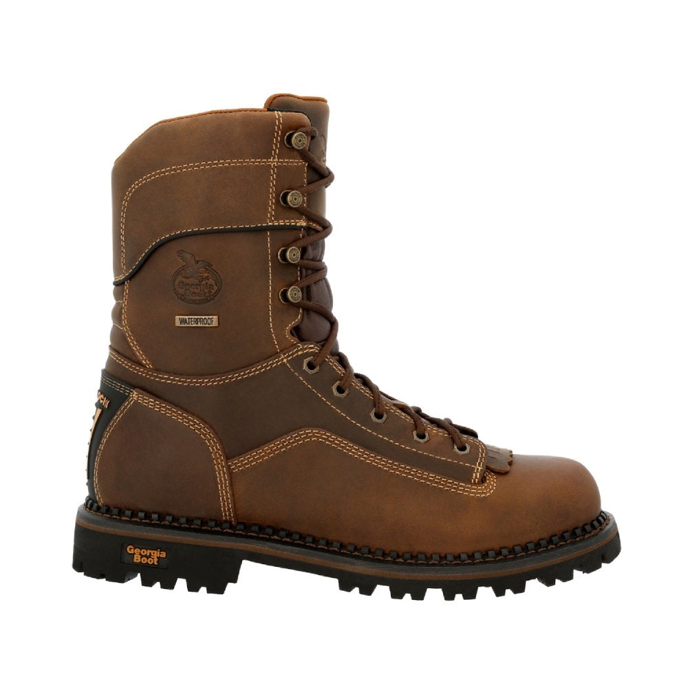 Georgia AMP LT Low Heel Logger Waterproof Pull On Composite Toe Work Boot GB00473