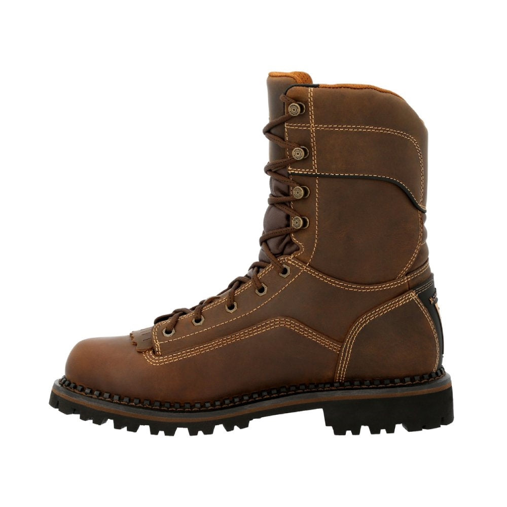 Georgia AMP LT Low Heel Logger Waterproof Pull On Composite Toe Work Boot GB00473
