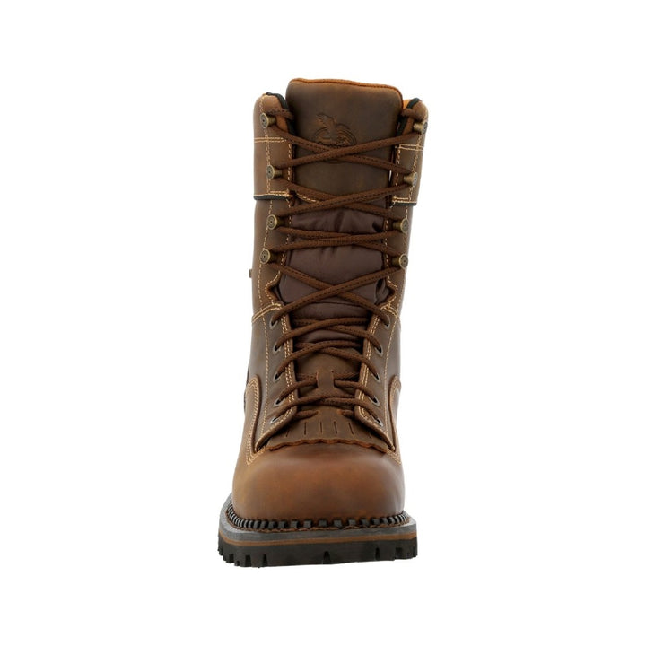 Georgia AMP LT Low Heel Logger Waterproof Pull On Composite Toe Work Boot GB00473