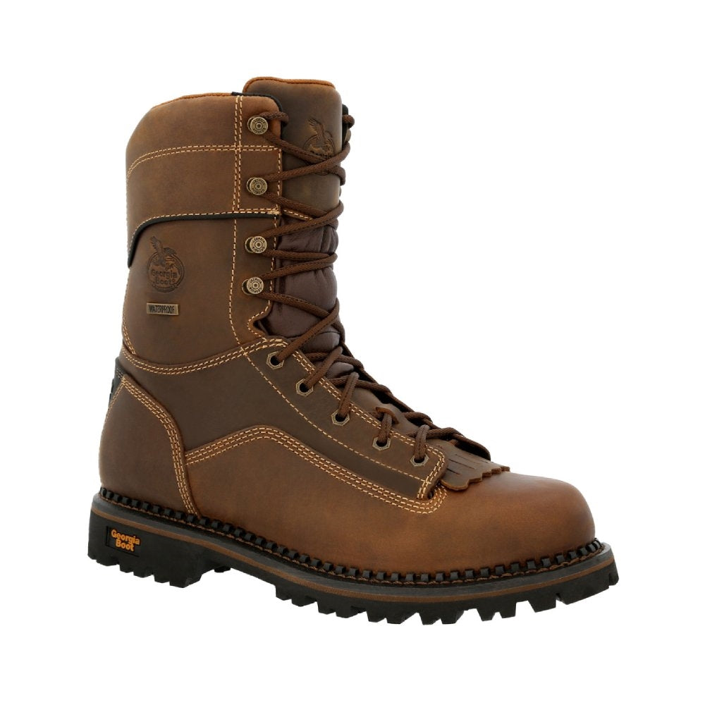 Georgia AMP LT Low Heel Logger Waterproof Pull On Composite Toe Work Boot GB00473