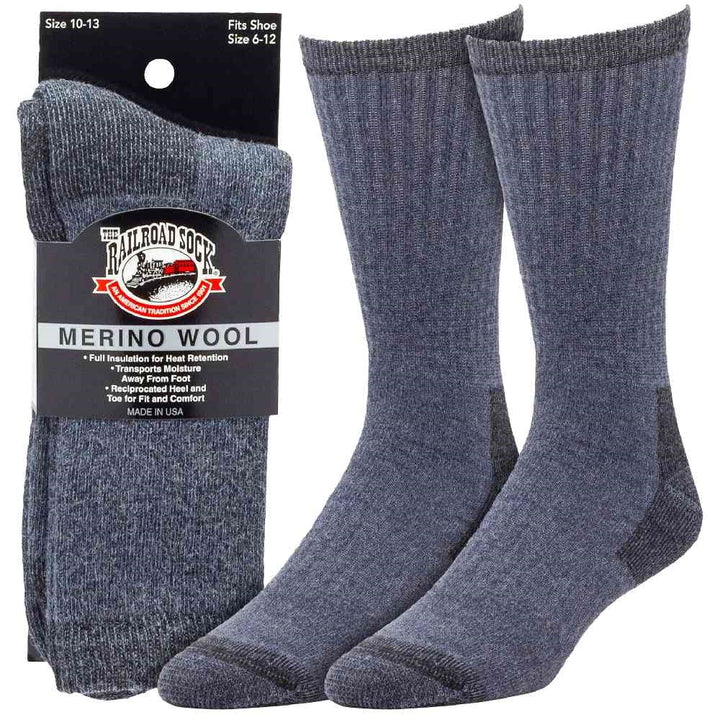 Railroad Socks Merino Wool Crew Socks  2965