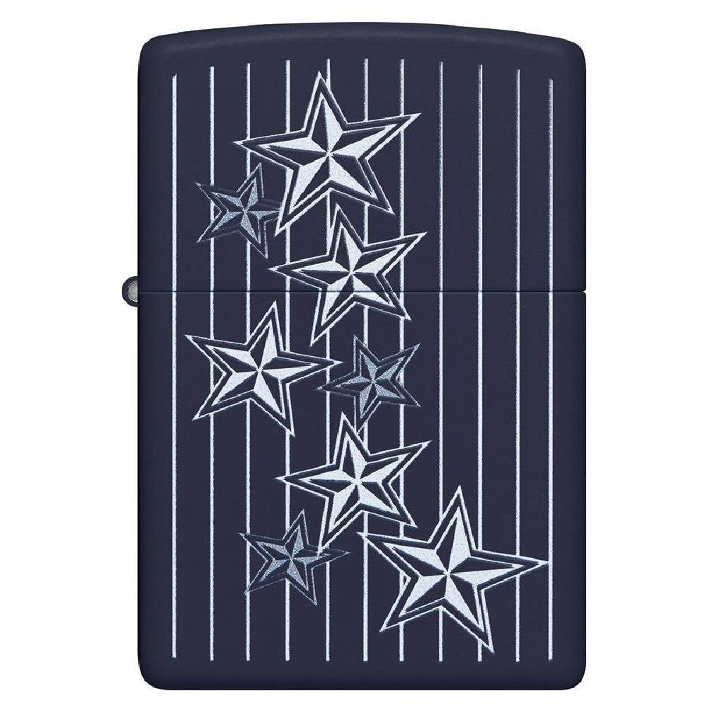 Zippo Star With Stripes, Navy Matte Lighter 48188