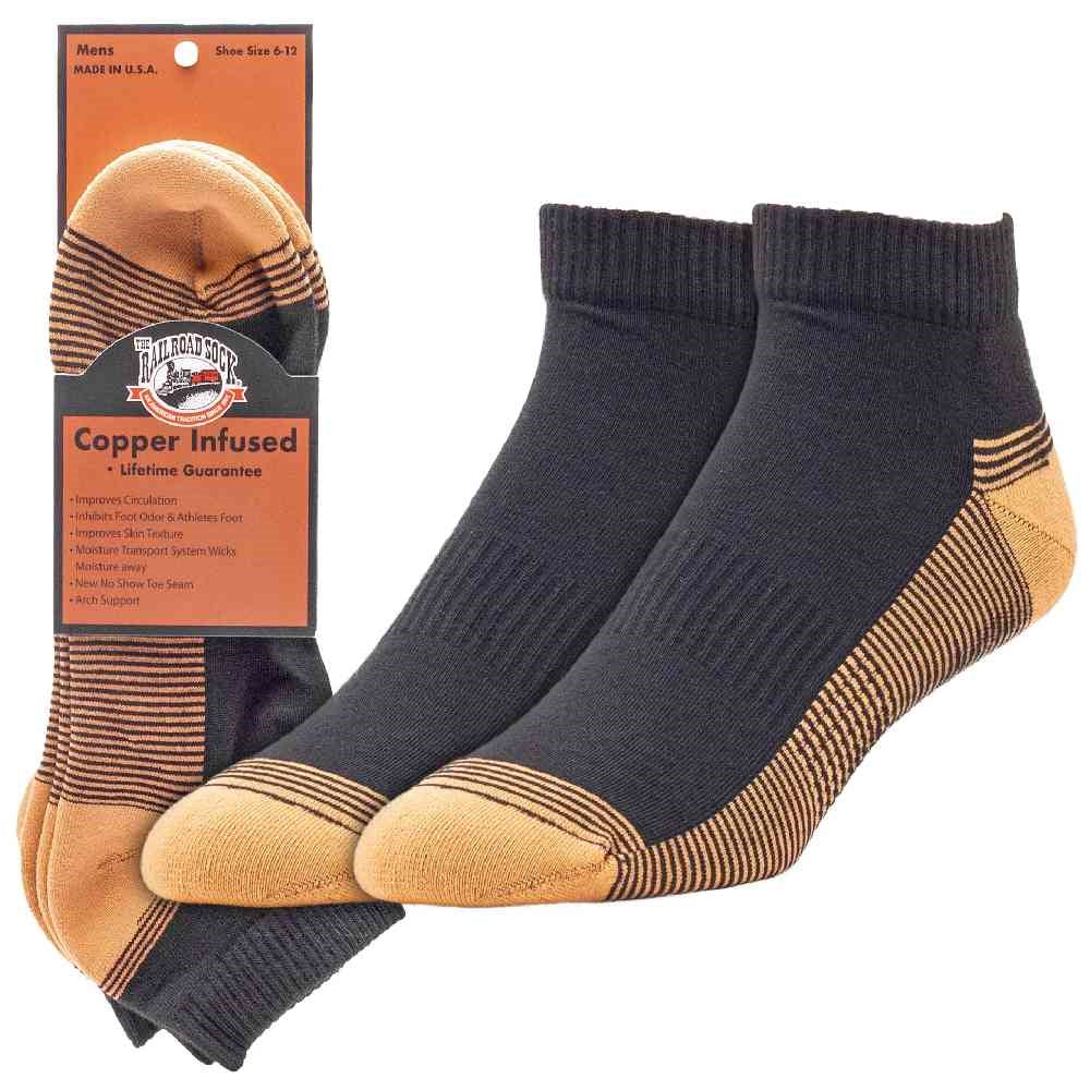 Railroad Copper Infused Quarter Socks 4001