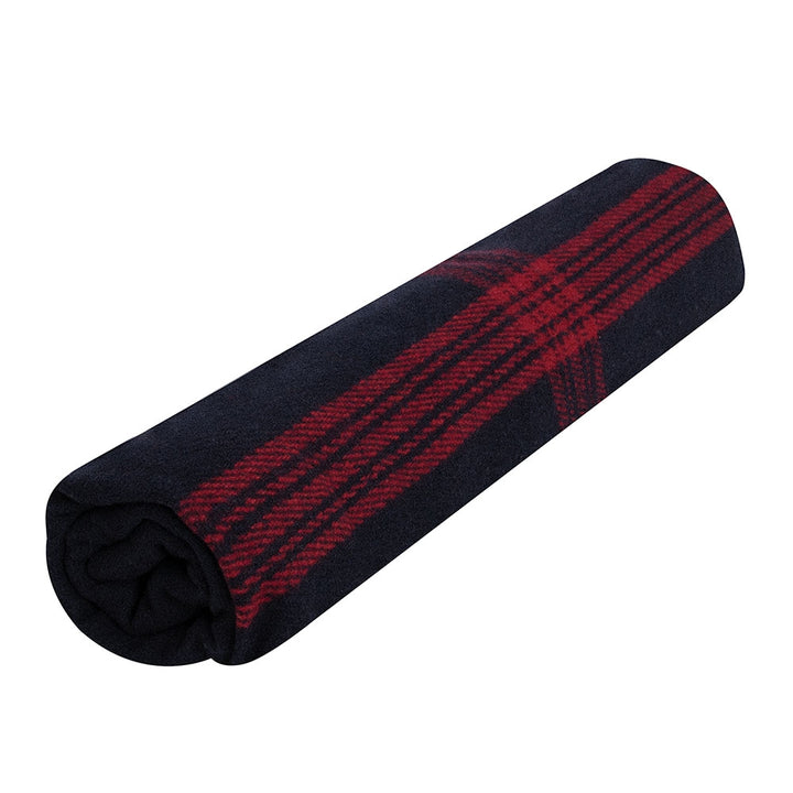 Rothco Navy With Red Striped Wool Blanket - 1095
