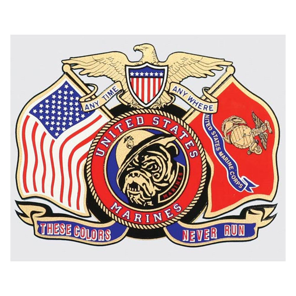 Marine Corps Decal These Colors Never Run D32-M