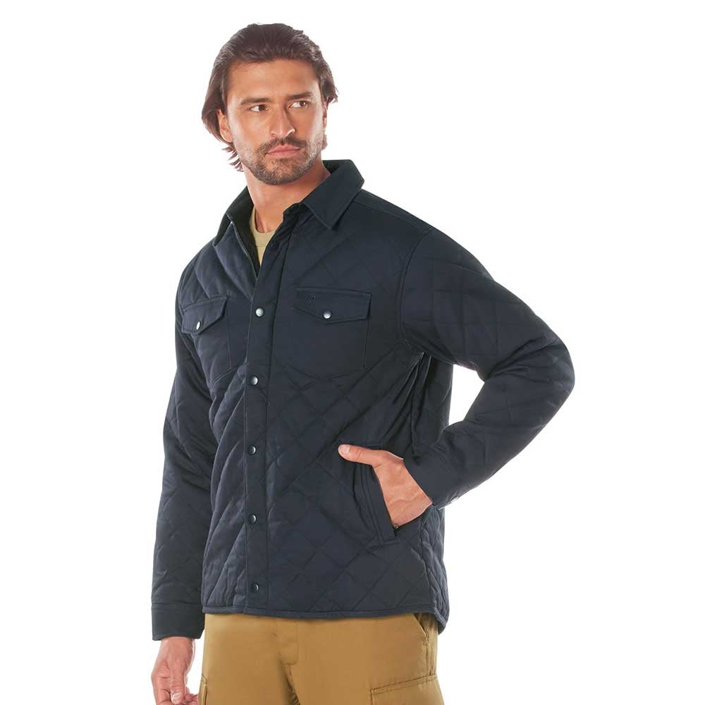 Midnight Navy Blue Diamond Quilted Cotton Jacket 42040
