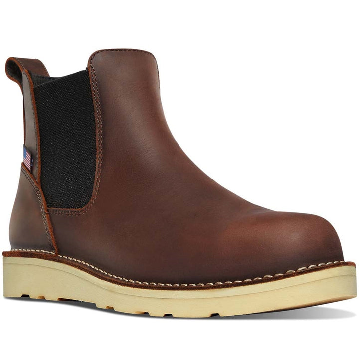 Danner Bull Run Chelsea Steel Safety Toe Wedge Sole Slip On Work Boot 15484