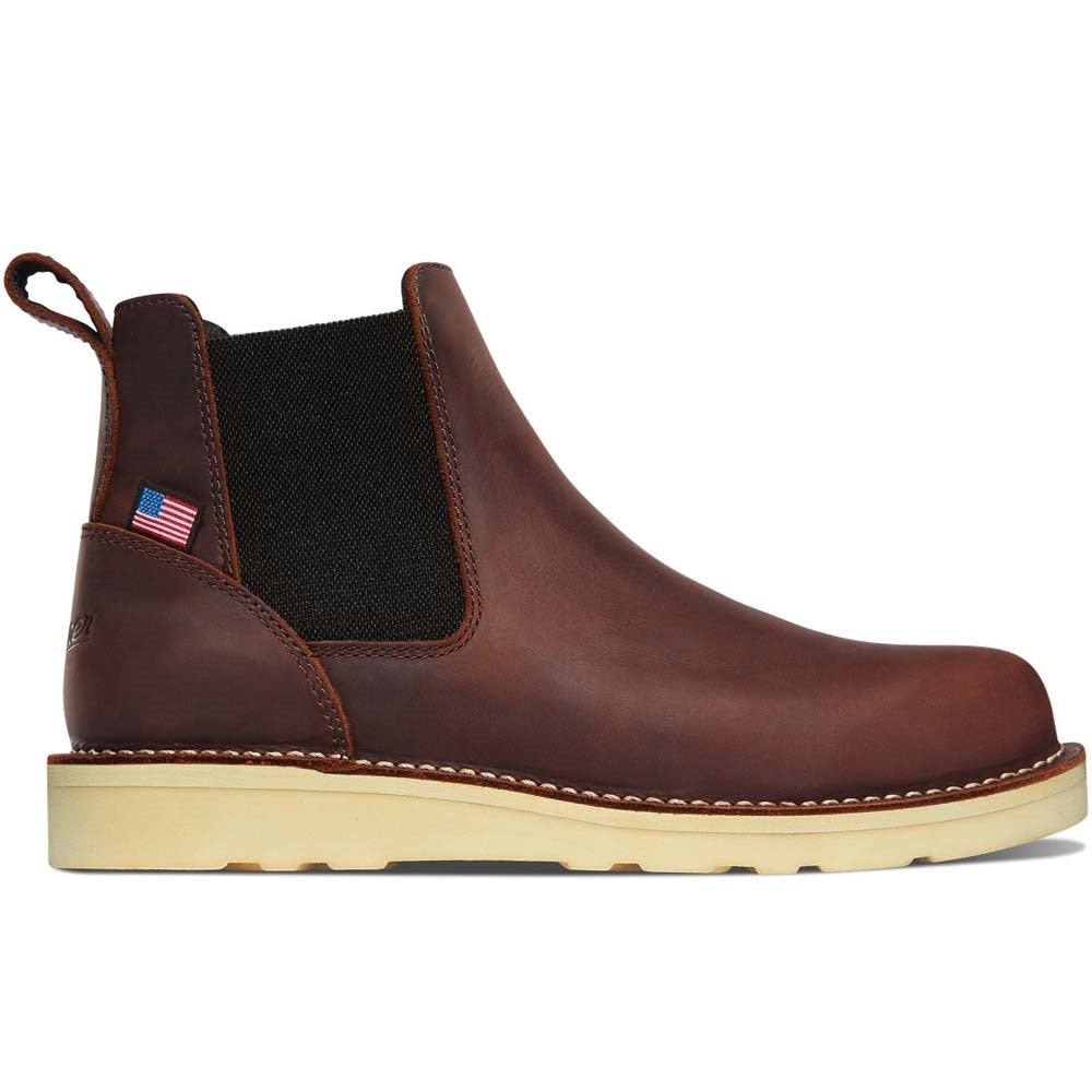 Danner Bull Run Chelsea Steel Safety Toe Wedge Sole Slip On Work Boot 15484