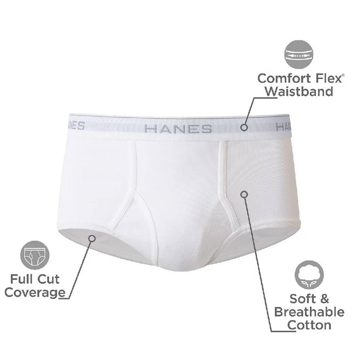 Hanes 6 Pack White  Briefs Underwear - 2252P6