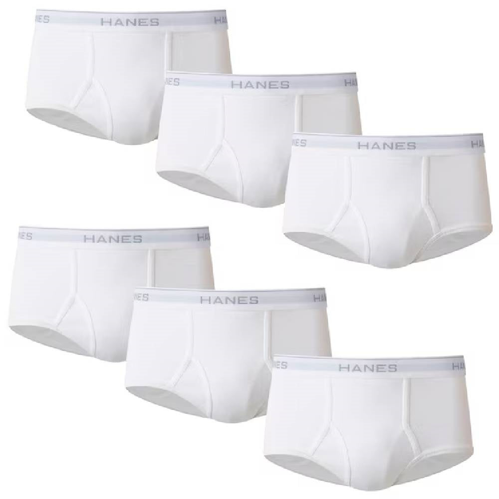 Hanes 6 Pack White  Briefs Underwear - 2252P6