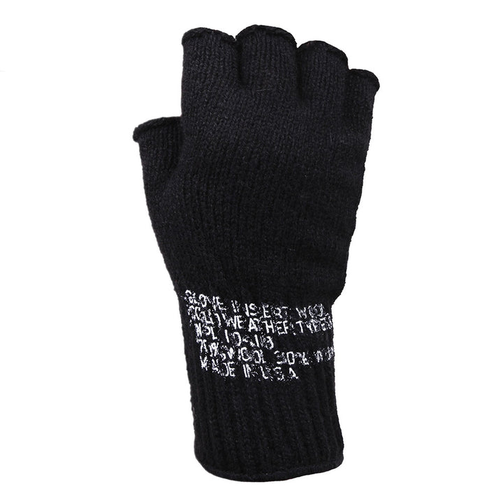 Rothco Black  Fingerless Wool Gloves 8411