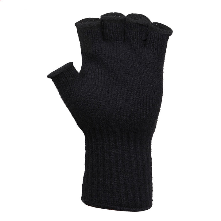 Rothco Black  Fingerless Wool Gloves 8411