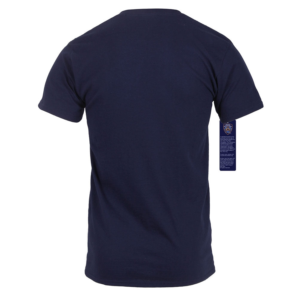 NYPD Full Chest Color Shield Navy T-shirt 6638