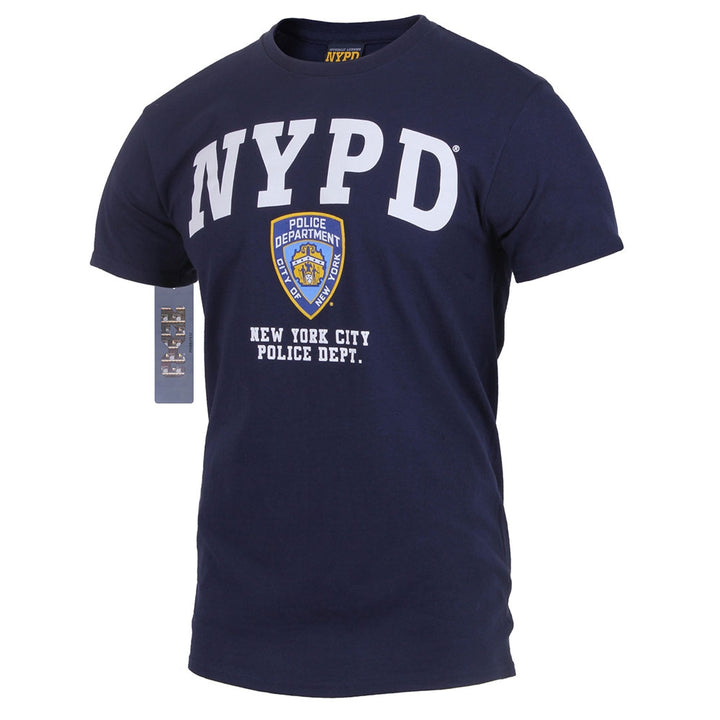 NYPD Full Chest Color Shield Navy T-shirt 6638