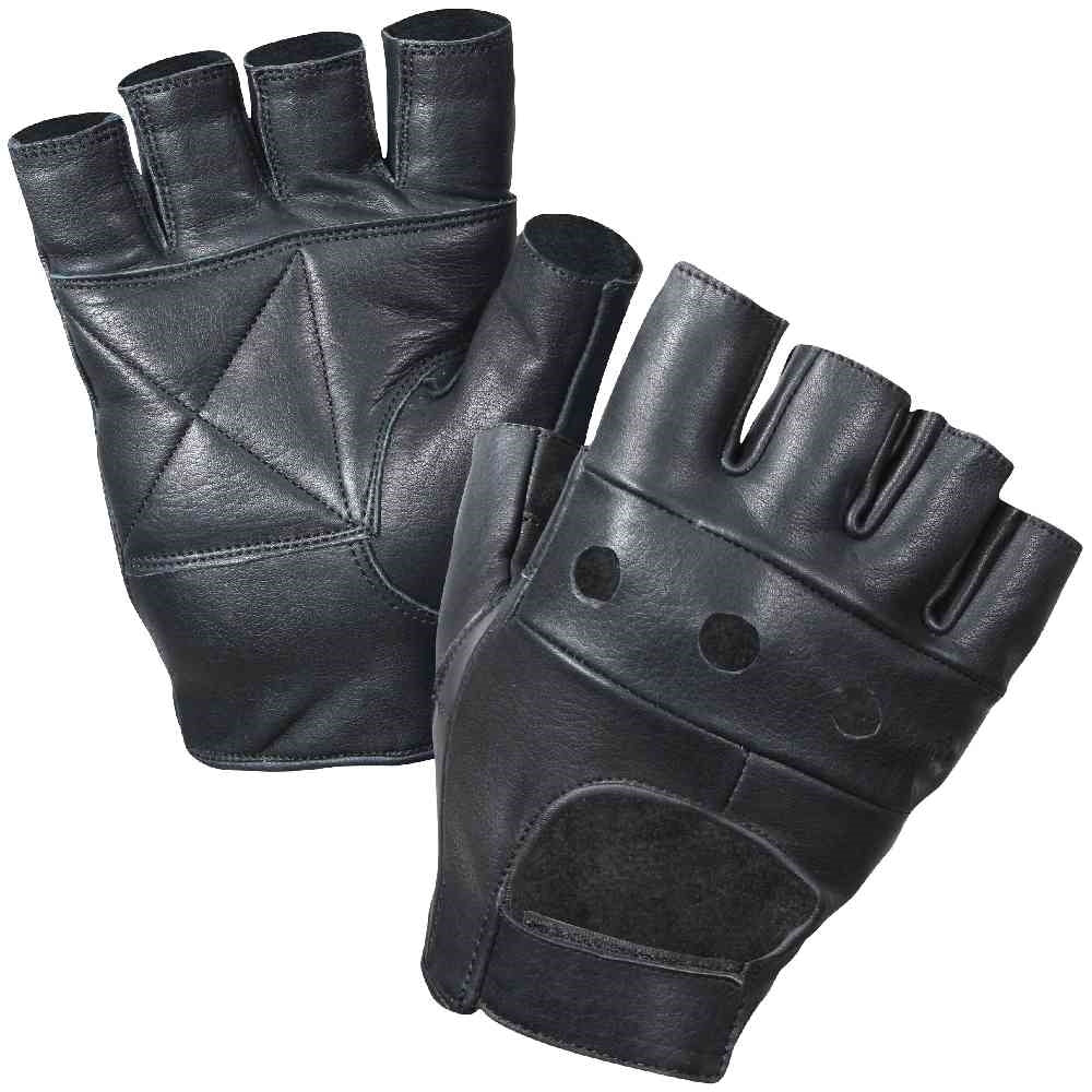 Rothco Black Leather Biker Gloves - 3498