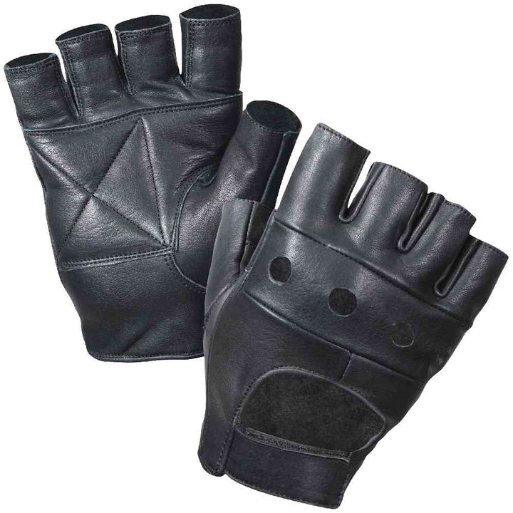 Rothco Black Leather Biker Gloves - 3498