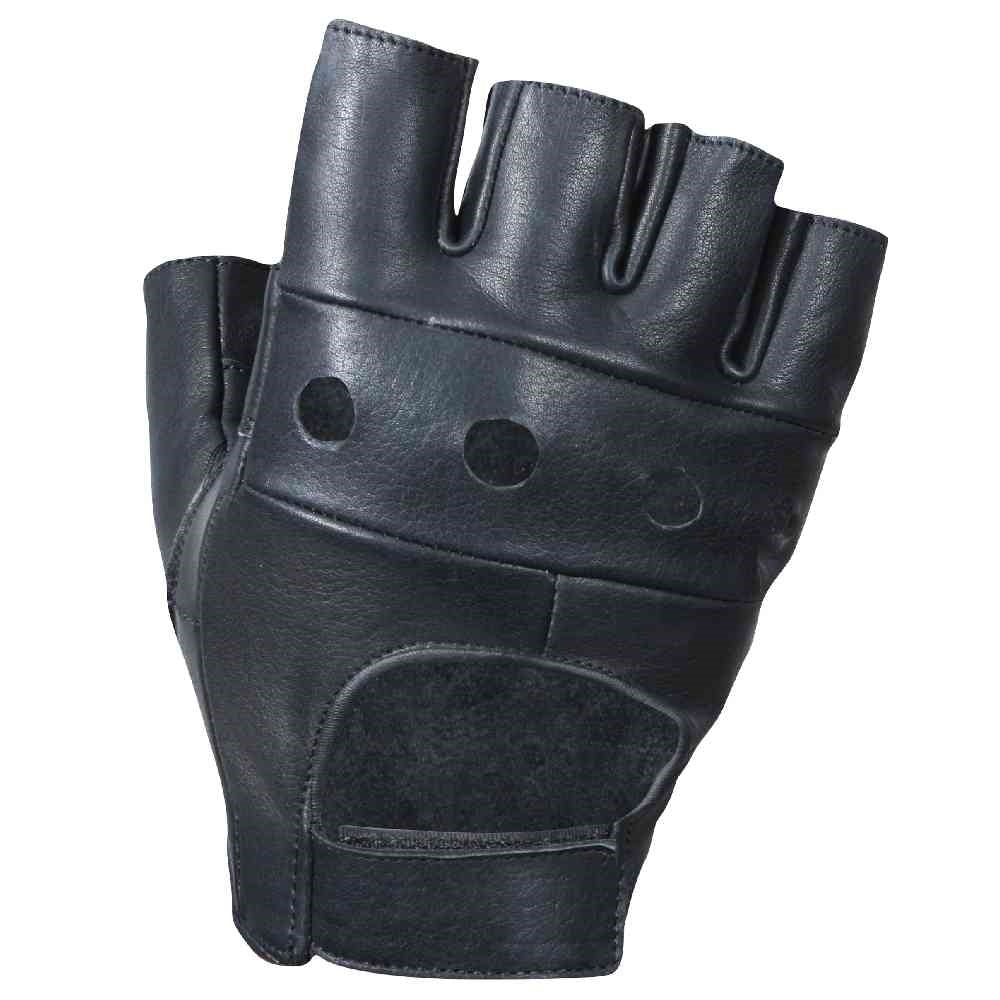 Rothco Black Leather Biker Gloves - 3498