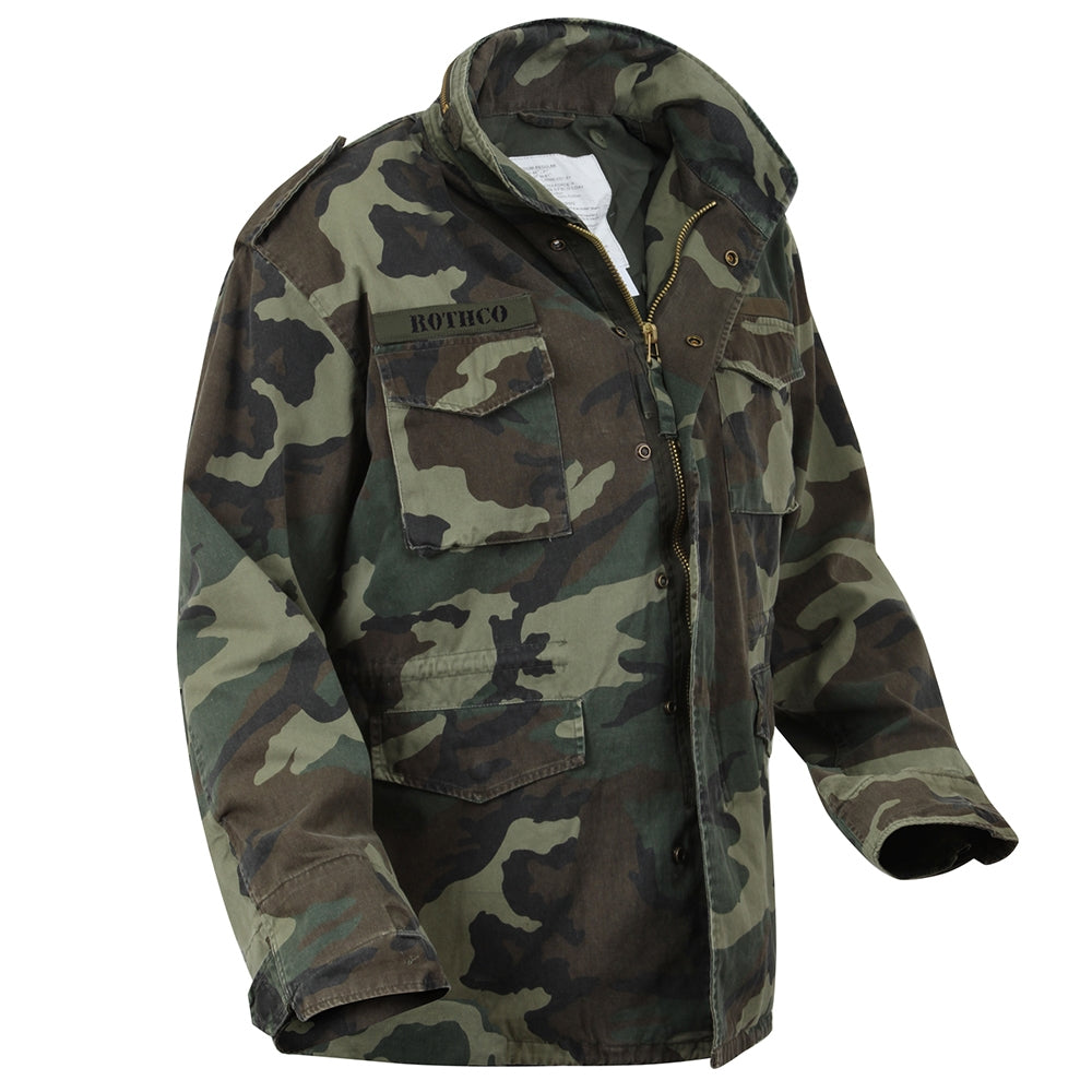 Rothco Woodland Camo Vintage M-65 Field Jacket - 8613