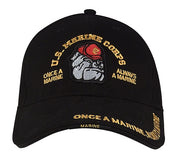 Rothco Black Marines Bulldog Cap - 9339