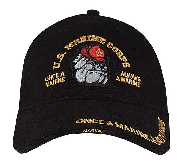 Rothco Black Marines Bulldog Cap - 9339