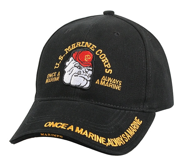 Rothco Black Marines Bulldog Cap - 9339