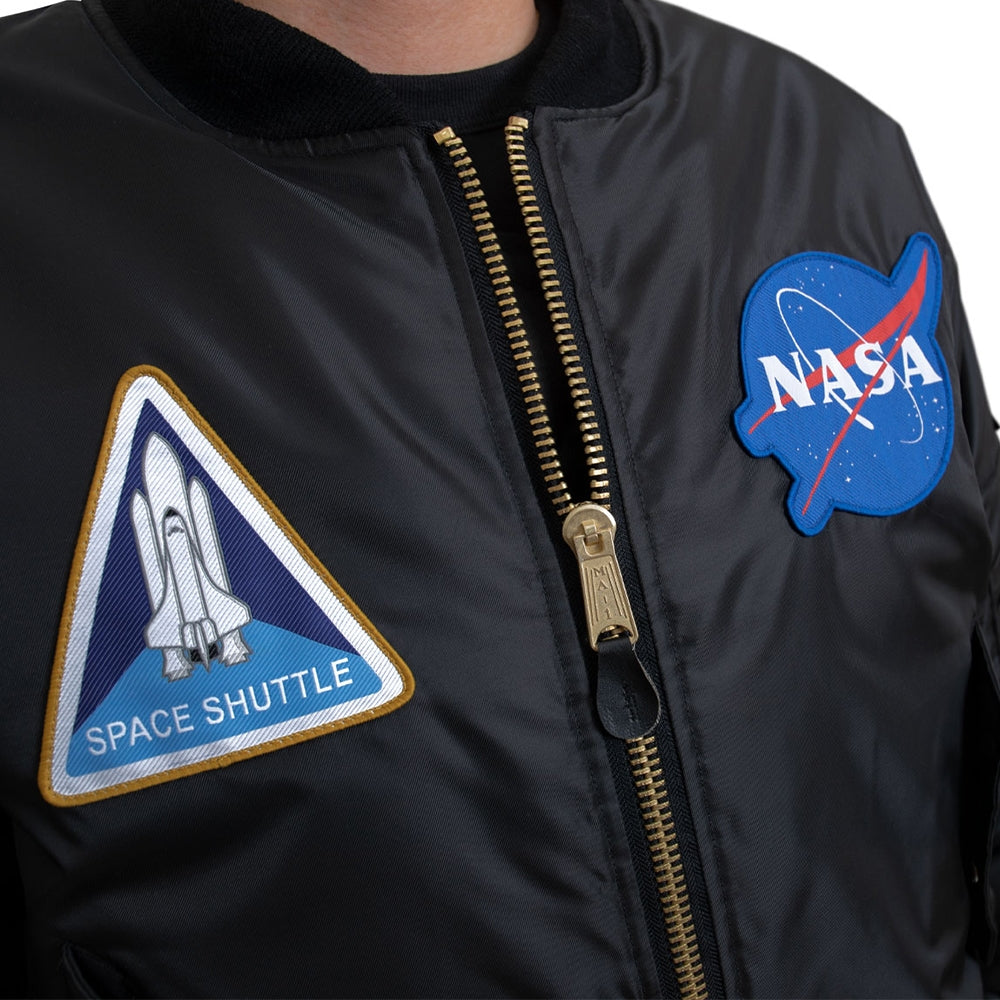 Rothco Black Nasa MA-1 Flight Jacket - 7328