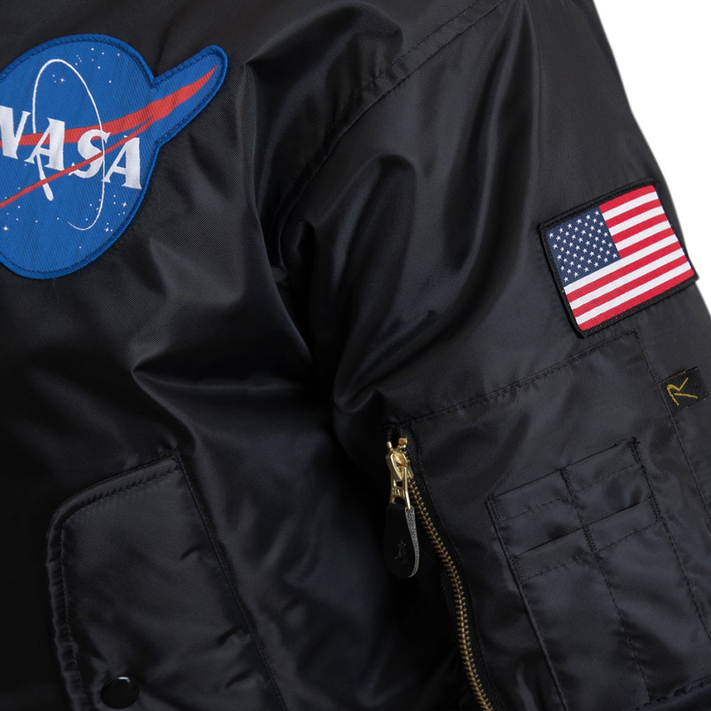 Rothco Black Nasa MA-1 Flight Jacket - 7328