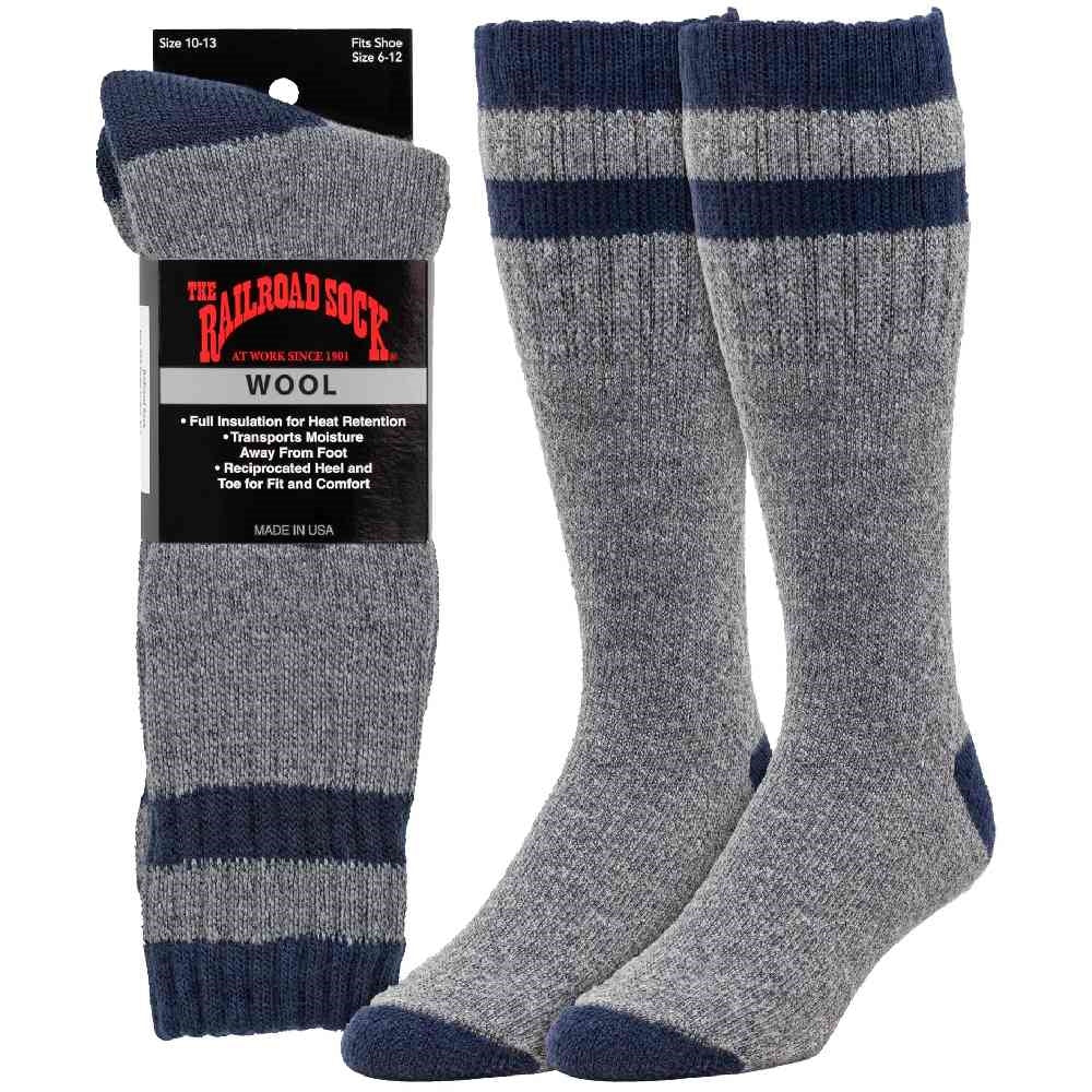 Railroad Socks Outdoor Striped Wool Boot Socks 2962